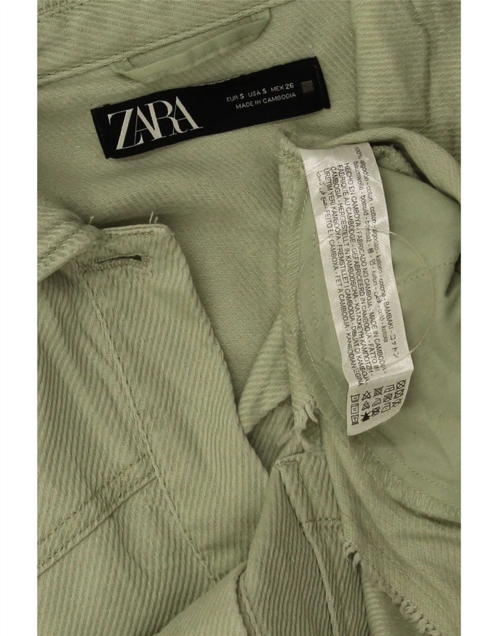 Giubbotto bomber oversize da donna Zara UK 10 piccolo cotone verde