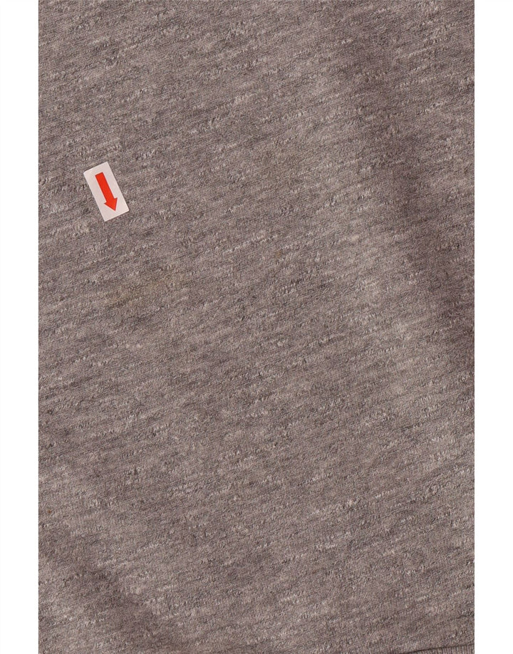 JACK WILLS Felpa da uomo Maglione Cotone chiazzato grigio medio
