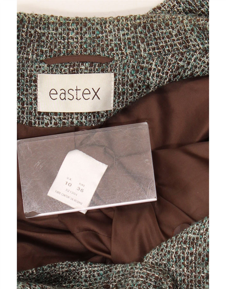 Giacca blazer da donna vestibilità ampia EASTEX UK 10 piccola turchese chiazzata