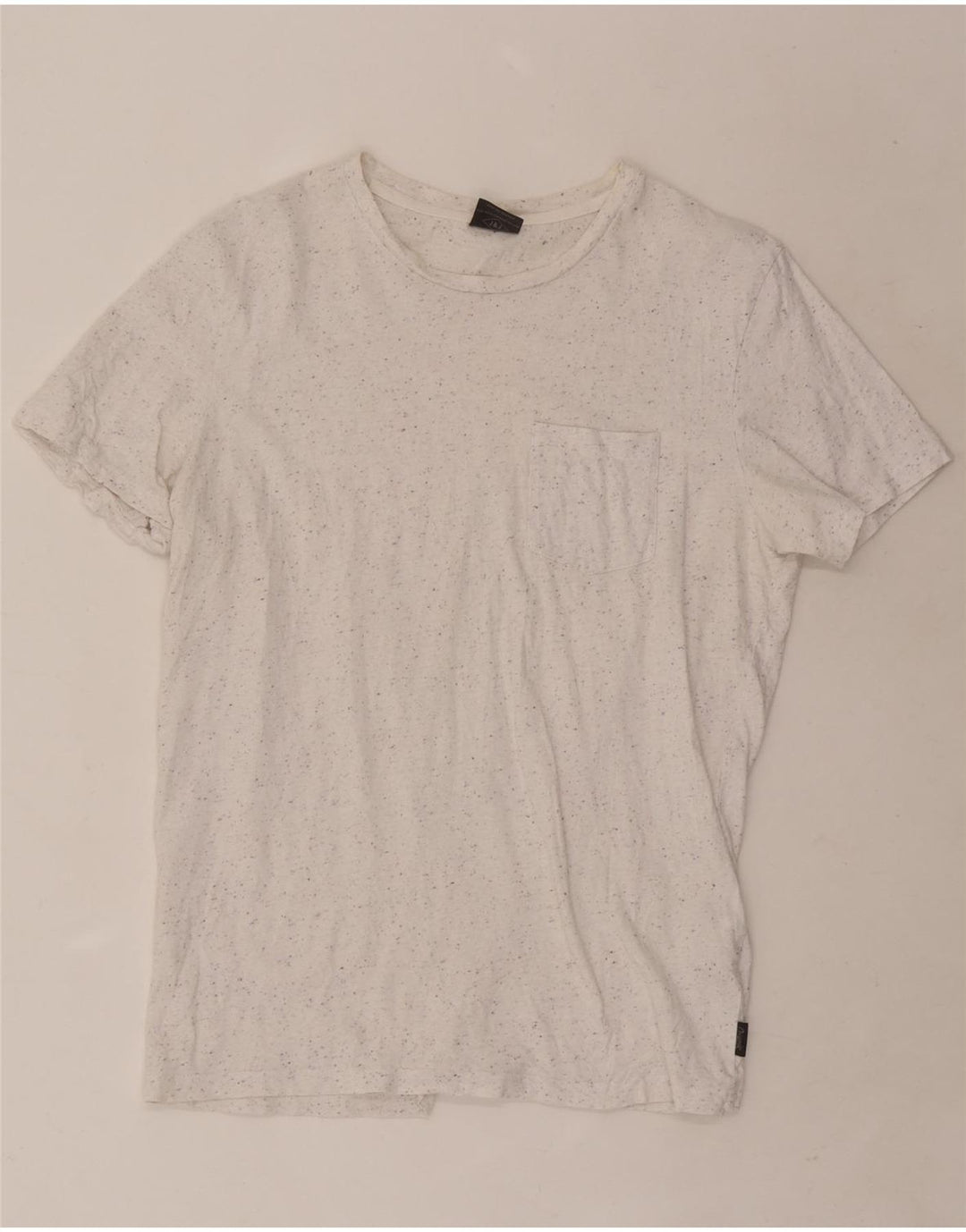 T-shirt da uomo Jack & Jones Top in cotone mélange bianco medio