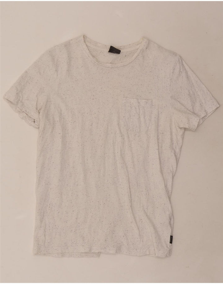 T-shirt da uomo Jack & Jones Top in cotone mélange bianco medio