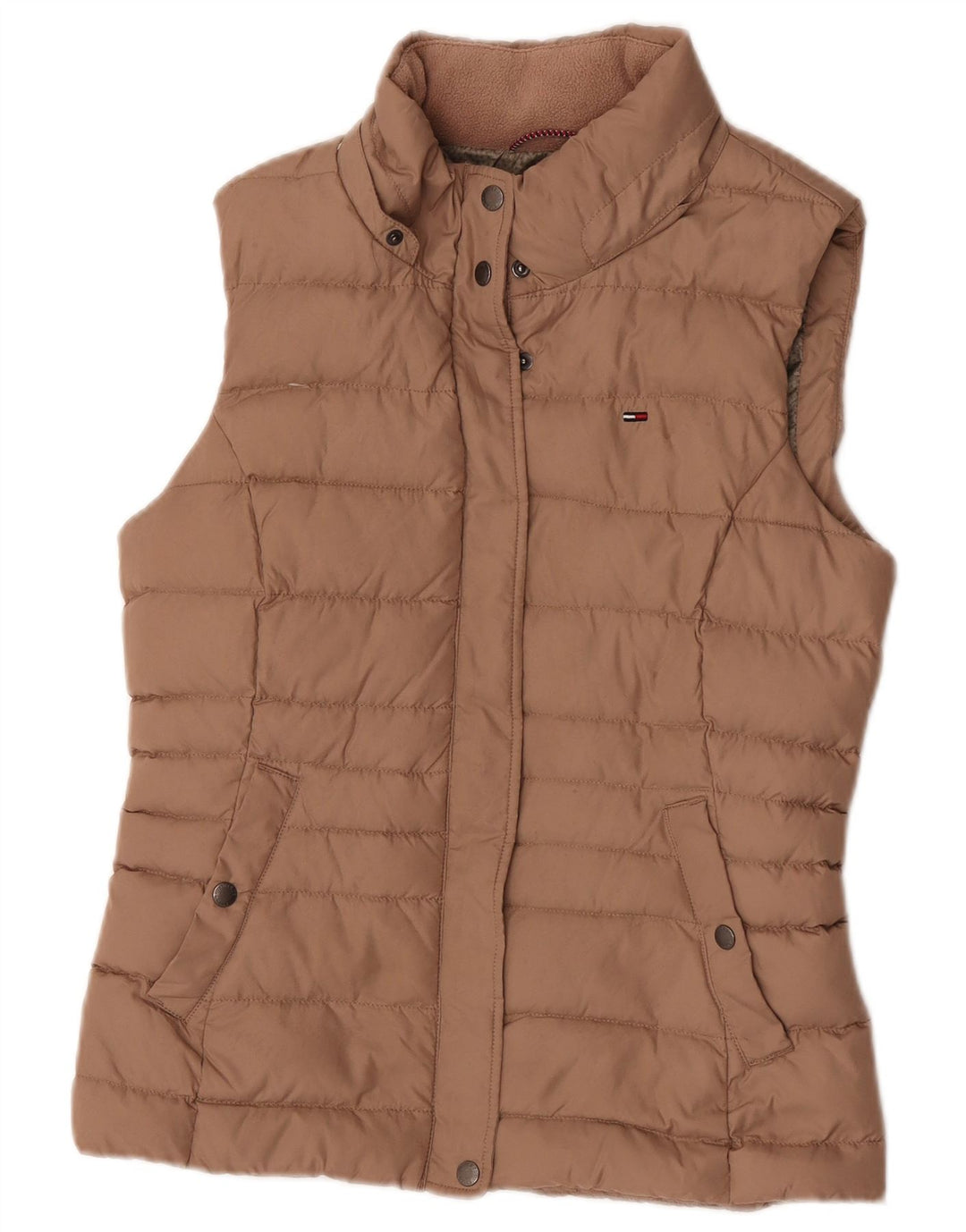 Gilet imbottito da donna Tommy Hilfiger UK 12 Poliestere beige medio
