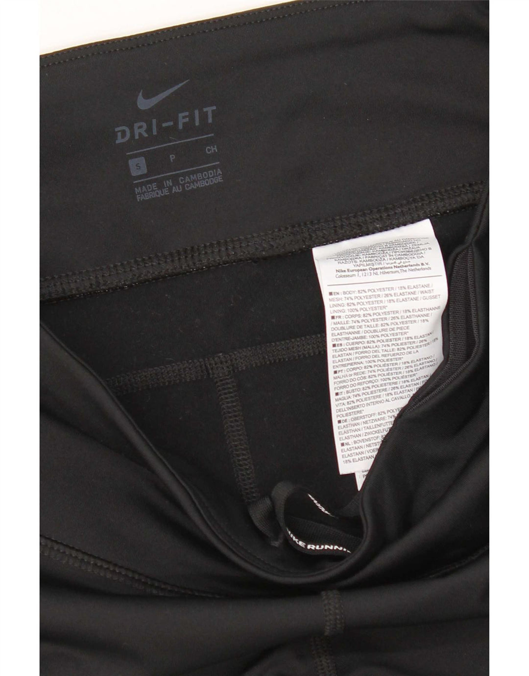 Leggings Nike Dri Fit Crop da donna UK 8 Small Nero Poliestere