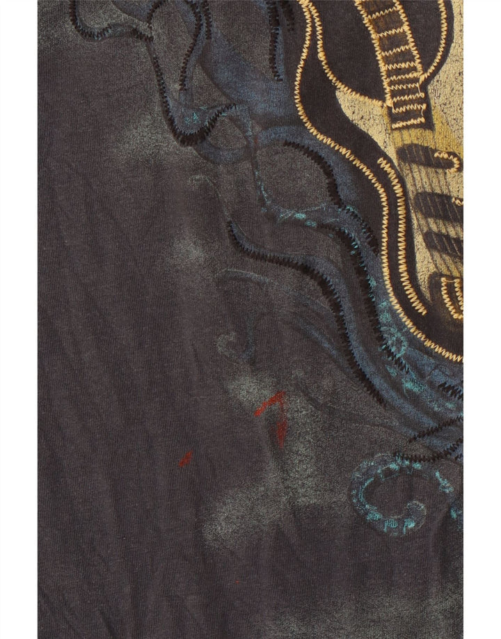 HARD ROCK T-shirt grafica da uomo Malta Top in cotone grigio medio