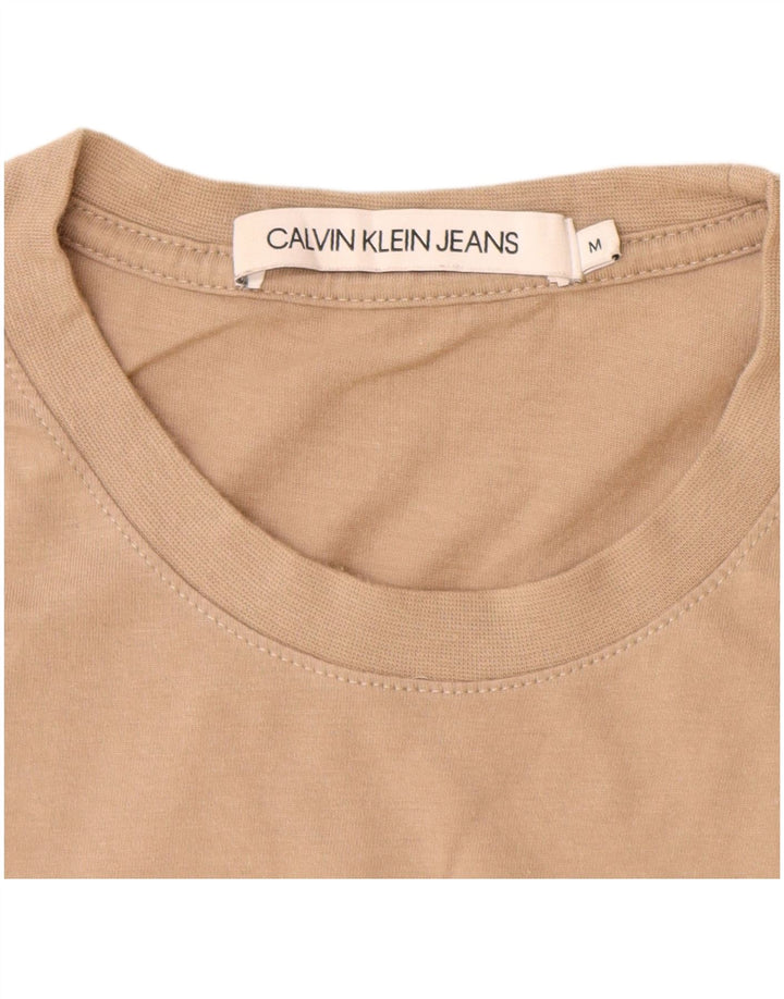 CALVIN KLEIN JEANS T-shirt grafica da uomo Top in cotone marrone medio