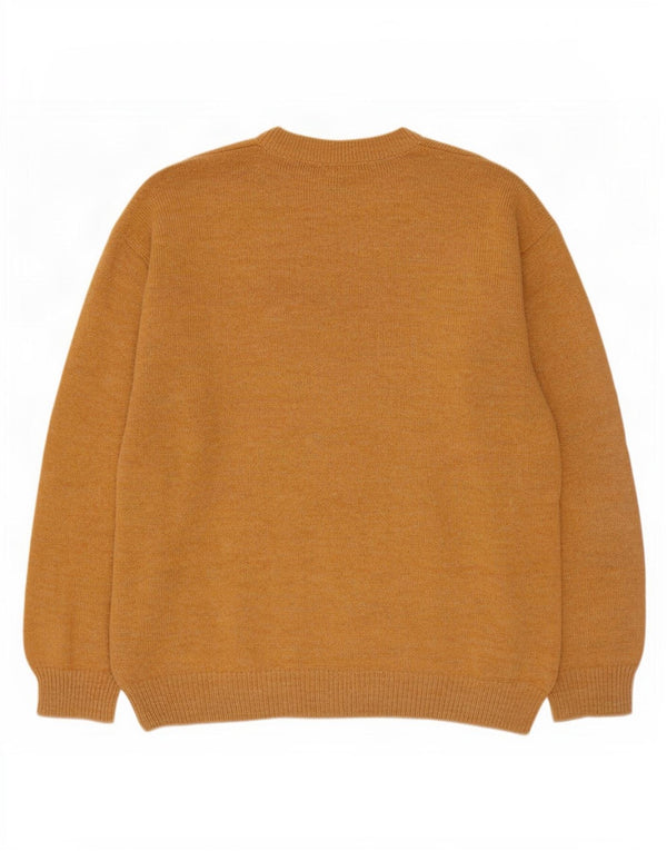 Maglione maglione girocollo da uomo vintage XL Beige
