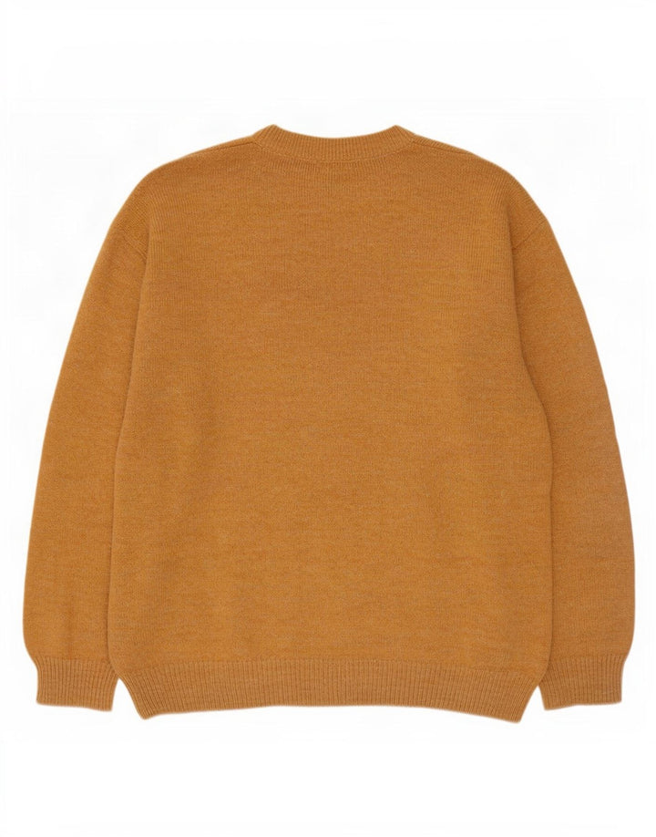 Maglione maglione girocollo da uomo vintage XL Beige