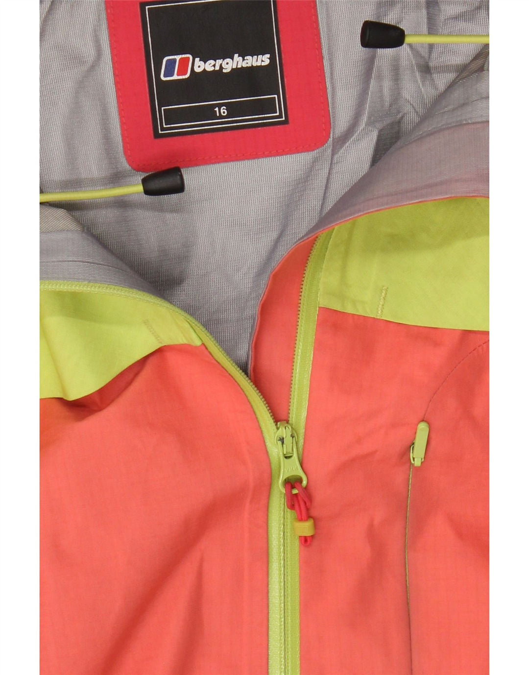 Giacca antipioggia da donna con cappuccio Berghaus UK 16 Large Orange Colourblock