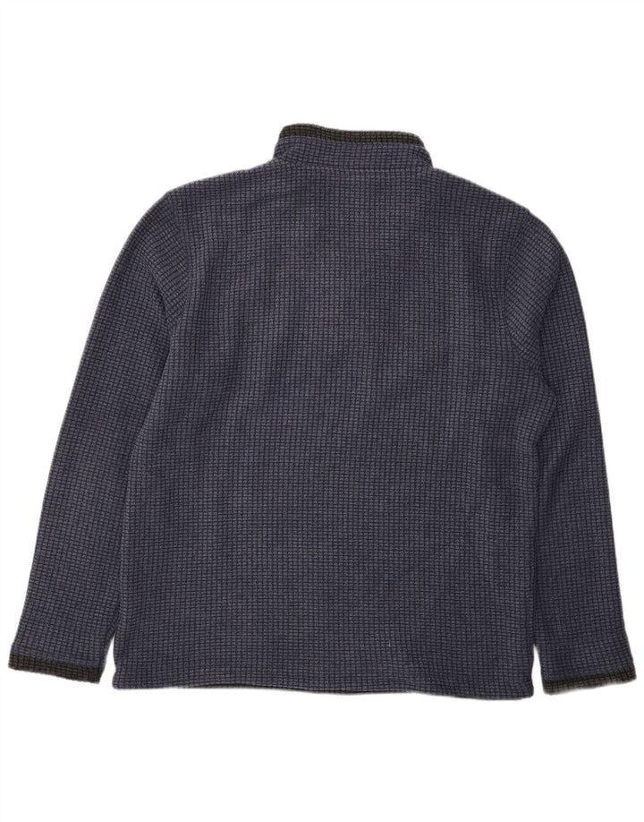 Maglione in pile da uomo con collo con zip Weird Fish, grande poliestere blu navy