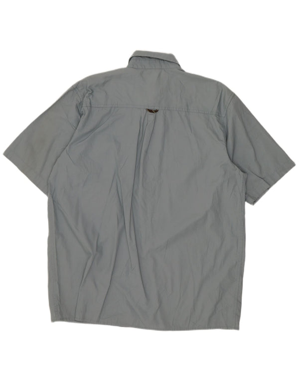 Camicia a maniche corte da uomo Wrangler grande in cotone grigio