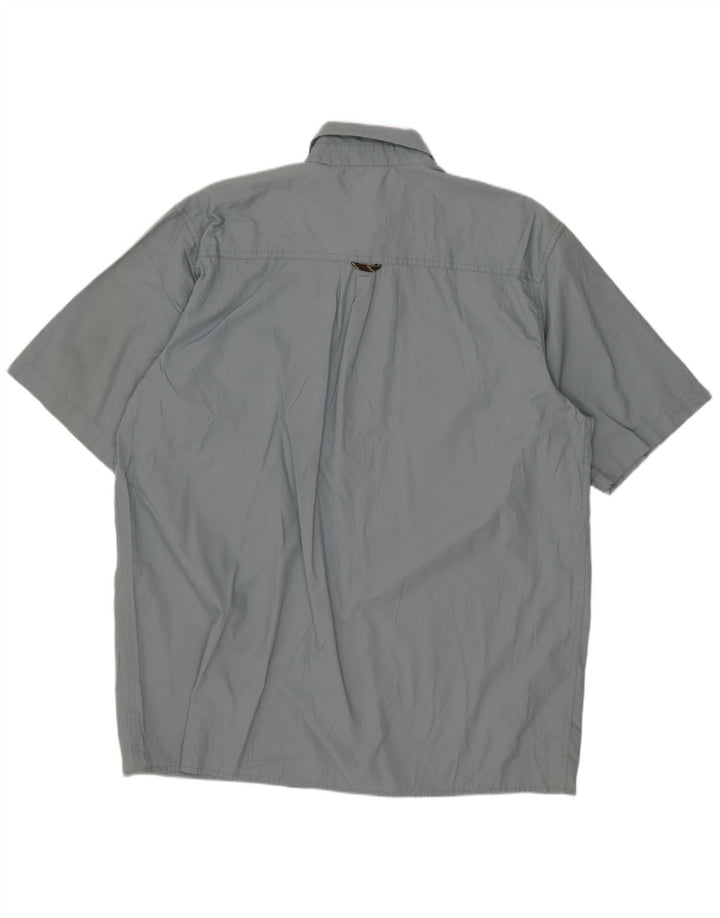 Camicia a maniche corte da uomo Wrangler grande in cotone grigio