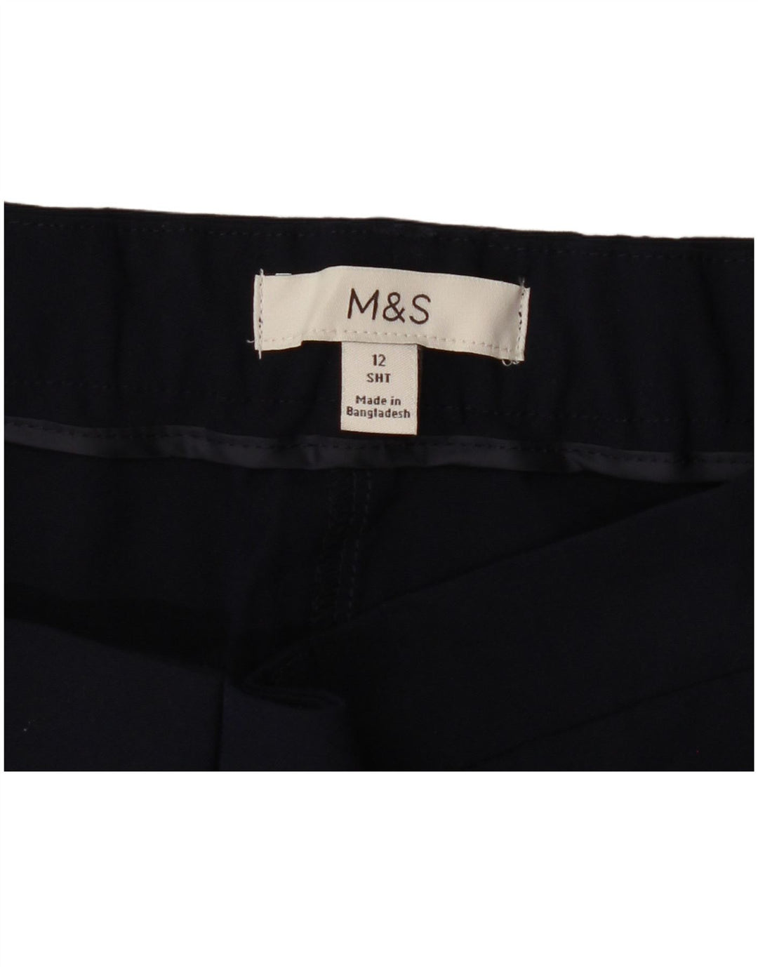 Pantaloni corti slim da donna Marks & Spencer UK 12 medi W32 L25 Blu navy