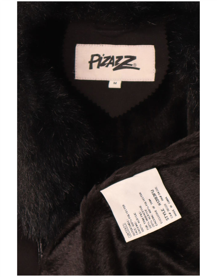 Cappotto Sherpa da donna Pizazz UK 14 poliestere nero medio