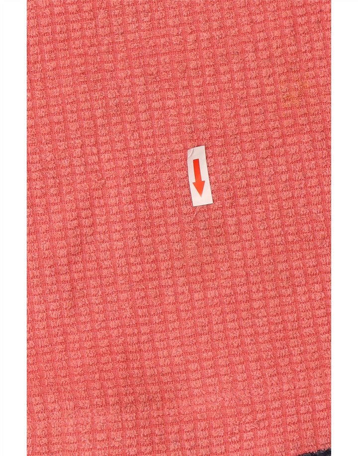 Maglione in pile da donna con collo con zip Weird Fish UK 16 grande poliestere rosa