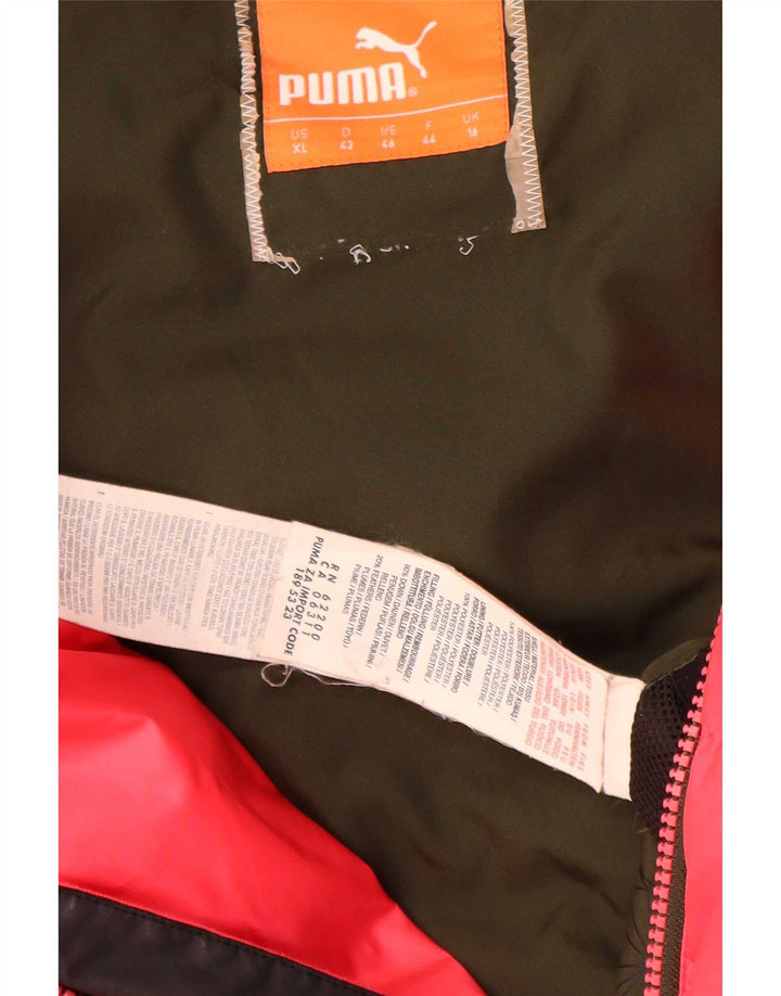 Giacca imbottita con cappuccio da donna Puma UK 16 Large Rosso Poliestere