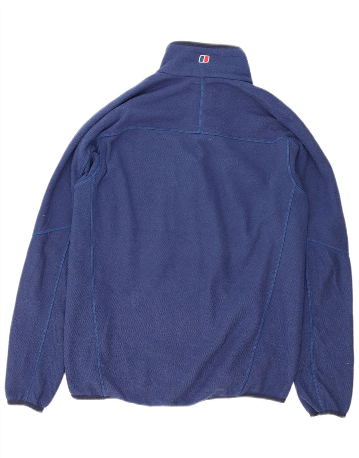 Berghaus Felpa da uomo con collo con zip, maglione piccolo, blu navy, in poliestere