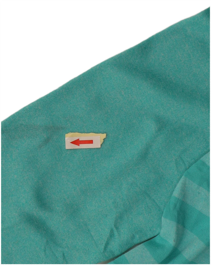 Felpa con cappuccio da uomo Adidas, grande, in poliestere a righe turchesi