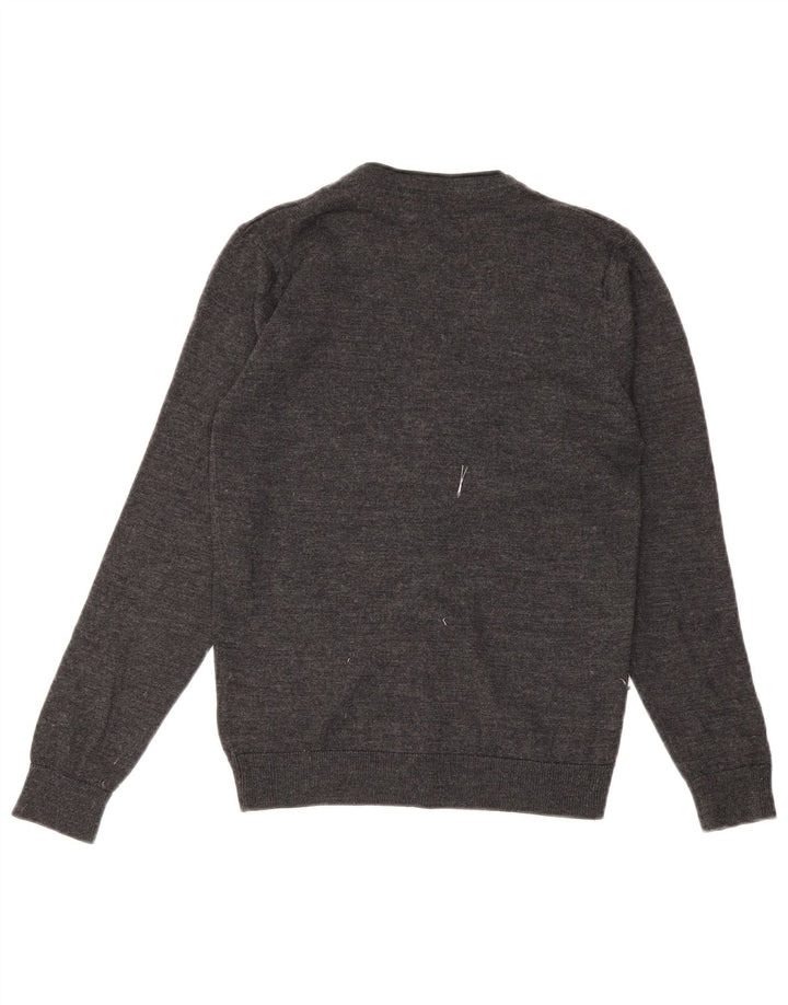 Maglione cardigan da ragazzo Marks & Spencer 13-14 anni in lana merino grigia