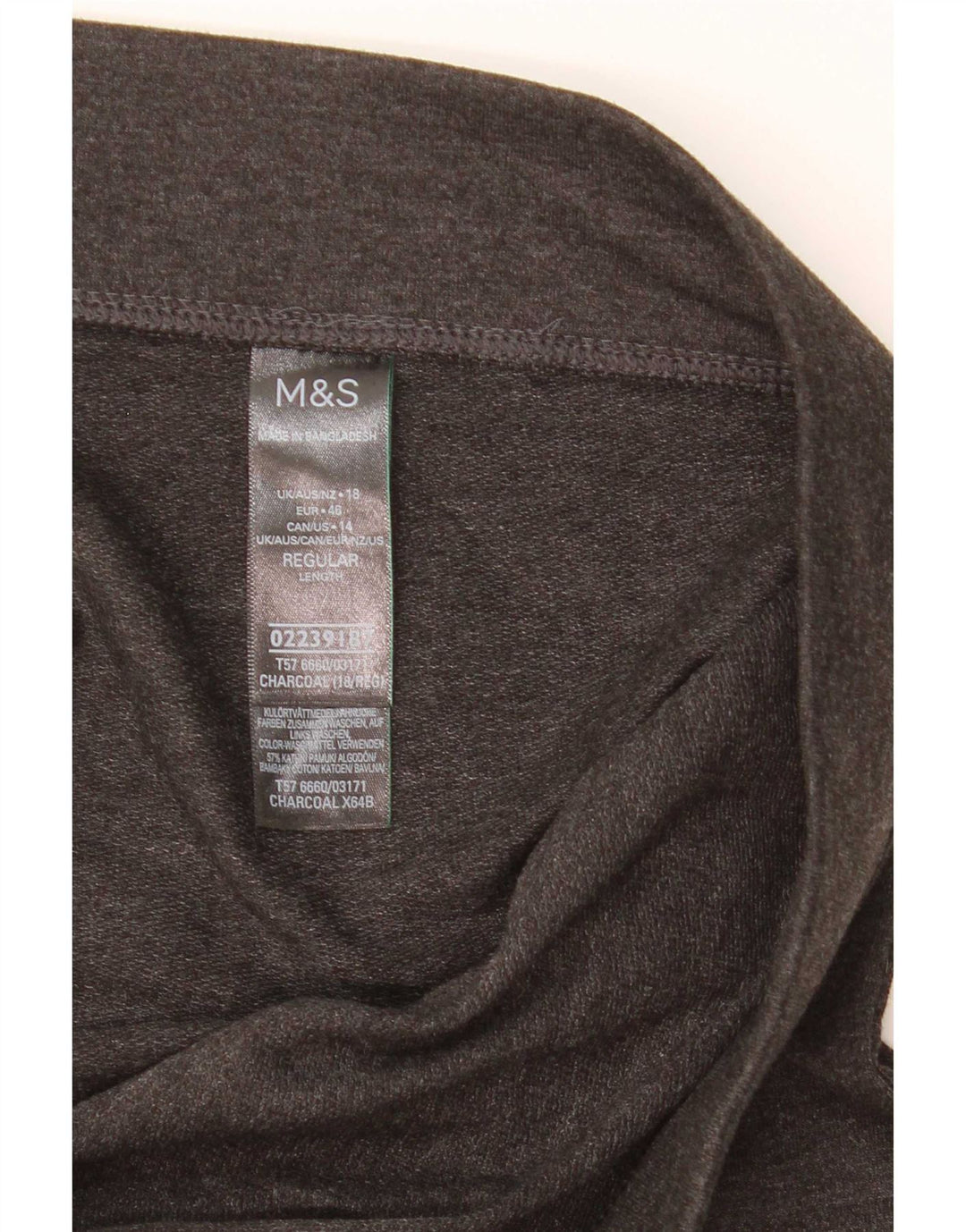 Leggings da donna Marks & Spencer UK 18 XL Cotone grigio