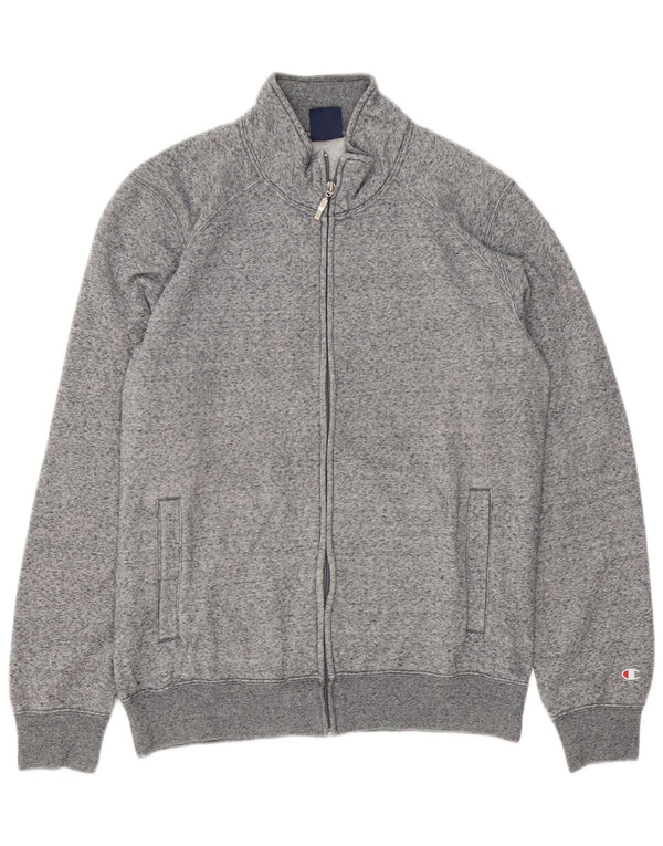 Giacca da tuta da uomo Champion in cotone chiazzato grigio medio