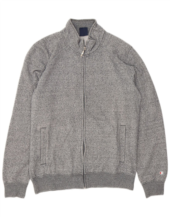 Giacca da tuta da uomo Champion in cotone chiazzato grigio medio