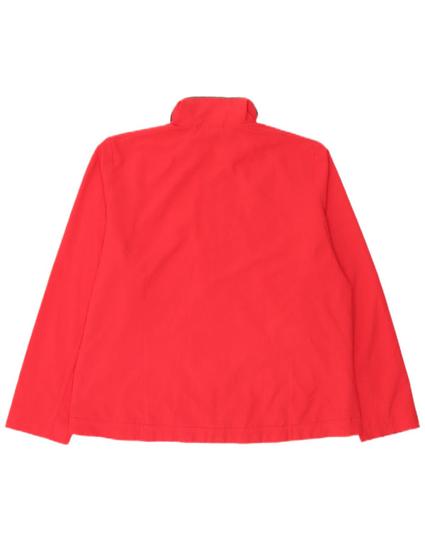 Giacca da tuta da donna Adidas UK 22 XL poliestere rosso