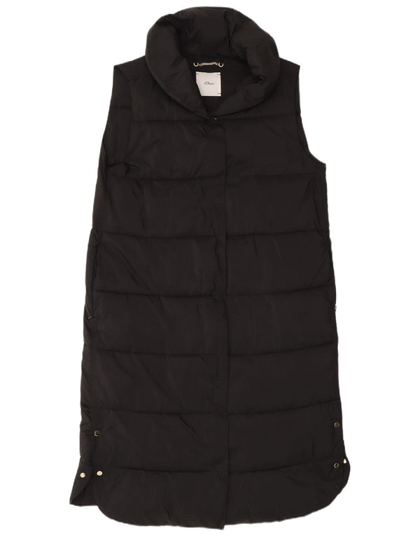 Cappotto imbottito senza maniche da donna S.Oliver UK 12 poliestere nero medio