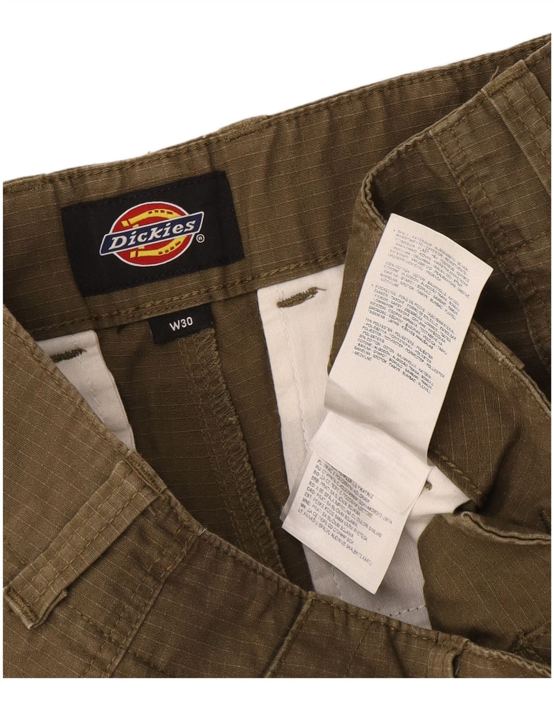 DICKIES Pantaloni cargo dritti da uomo W30 L31 Poliestere kaki