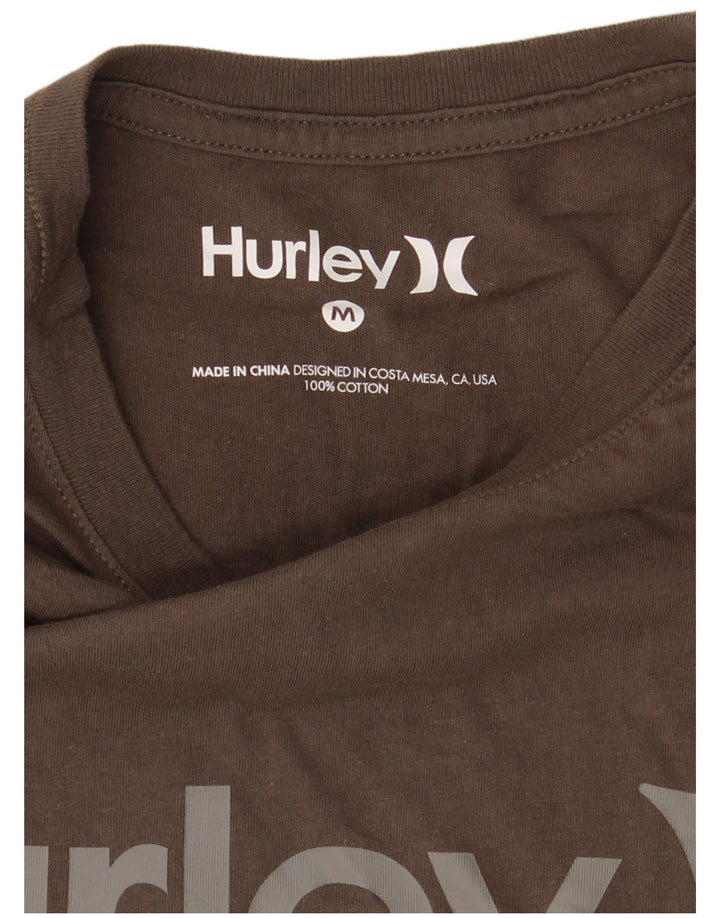T-shirt grafica da uomo Hurley Top in cotone marrone medio