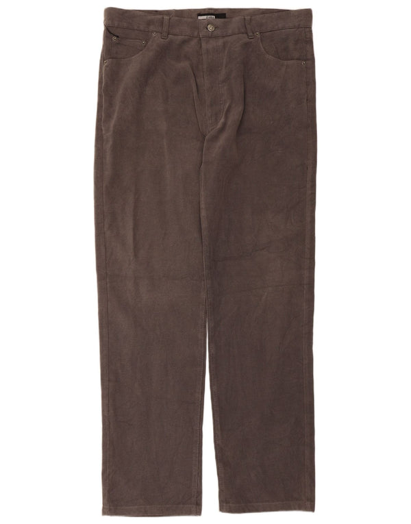 Pantaloni casual dritti da uomo Zara EU 48 XL W38 L33 Poliestere grigio