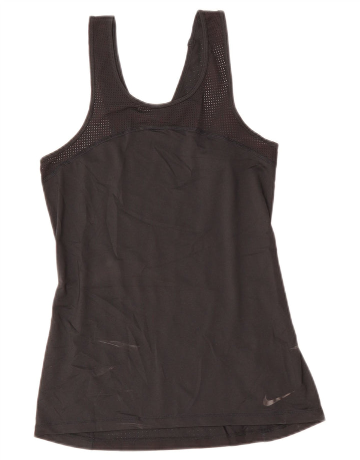 Canotta NIKE da donna UK 8 Small nera in poliestere