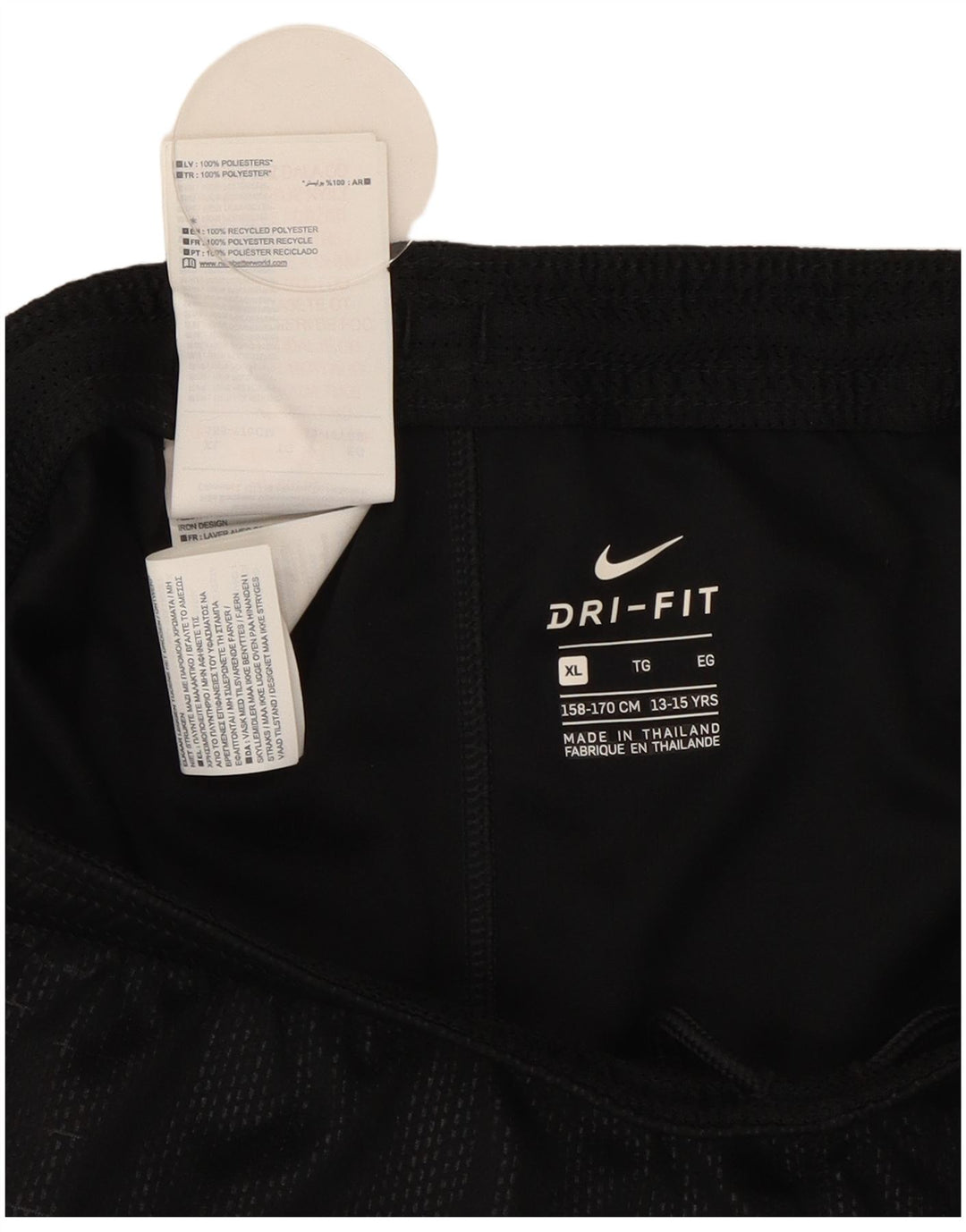 Pantaloncini sportivi Nike da ragazzo con grafica 13-14 anni XL poliestere nero