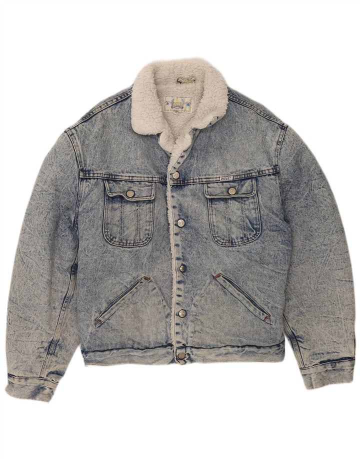 Giacca da uomo in denim Sherpa Rifle da uomo UK 40 grande blu