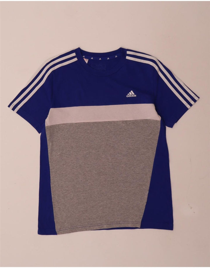Maglietta Adidas Ragazzo Top 13-14 Anni Blu Cotone