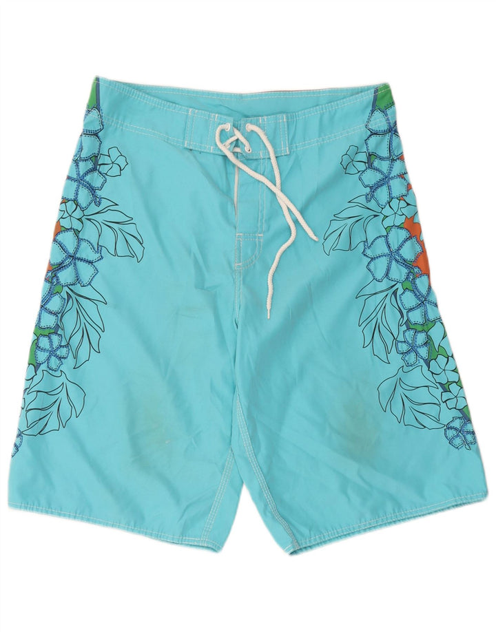 Pantaloncini da bagno grafici da uomo Billabong di grandi dimensioni in poliestere floreale blu