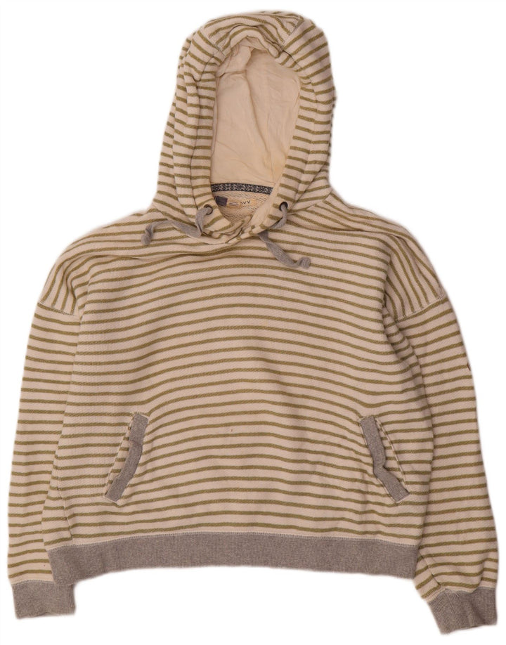 Maglione oversize con cappuccio da donna ROXY UK 16 Cotone a righe grandi bianco sporco