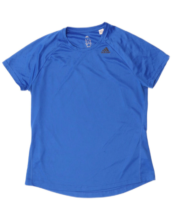 T-shirt Adidas Climalite da donna Top UK 12/14 Poliestere blu medio