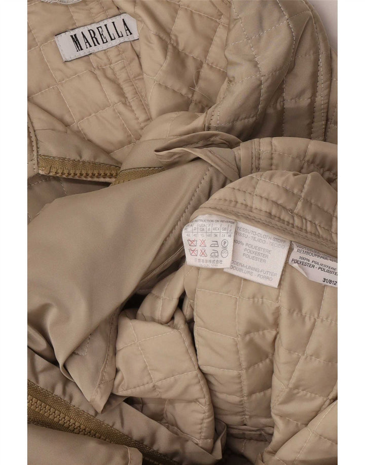 Giacca trapuntata da donna Marella UK 14 Poliestere beige medio