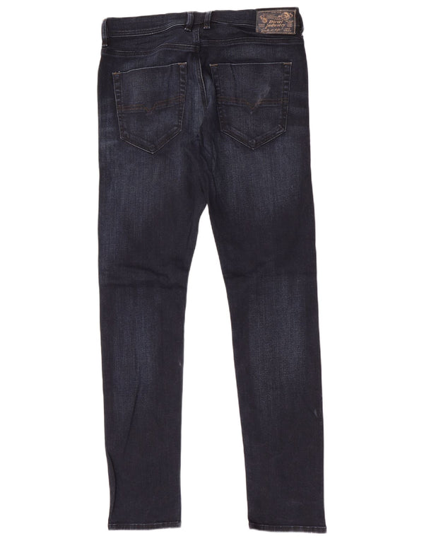 Diesel Uomo Tepphar Carrot Jeans Slim W32 L32 Cotone Blu Navy