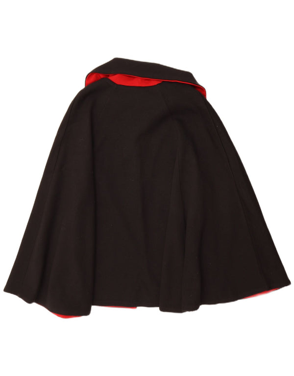 Cappotto a mantella vintage da donna IT 50 XL Nero