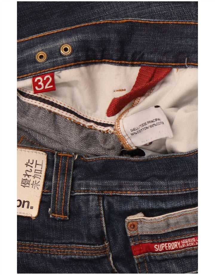 Jeans dritti da uomo SUPERDRY W32 L33 cotone blu