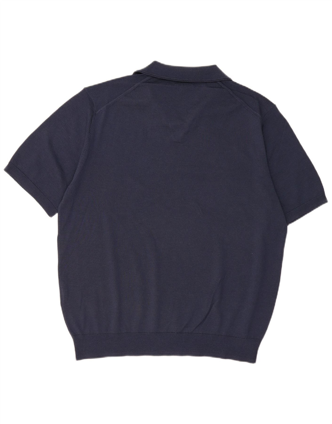 Maglione REISS da uomo a maniche corte con collo a polo 2XL in lana blu navy