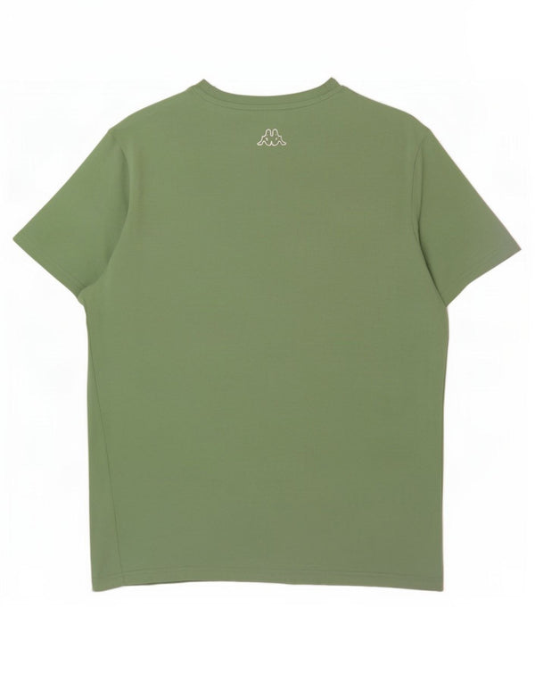 T-shirt grafica da uomo Kappa Top in cotone verde medio