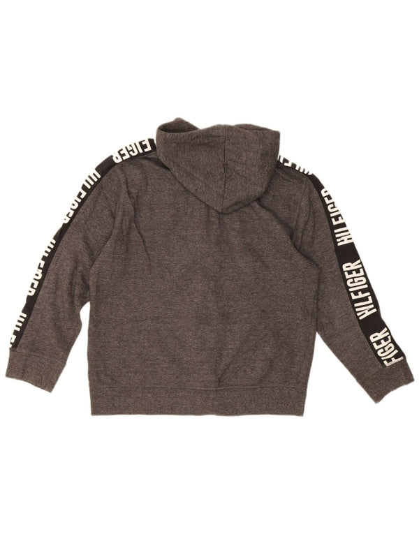 Maglione con cappuccio e zip per ragazze Tommy Hilfiger 15-16 anni Large Grey Colourblock