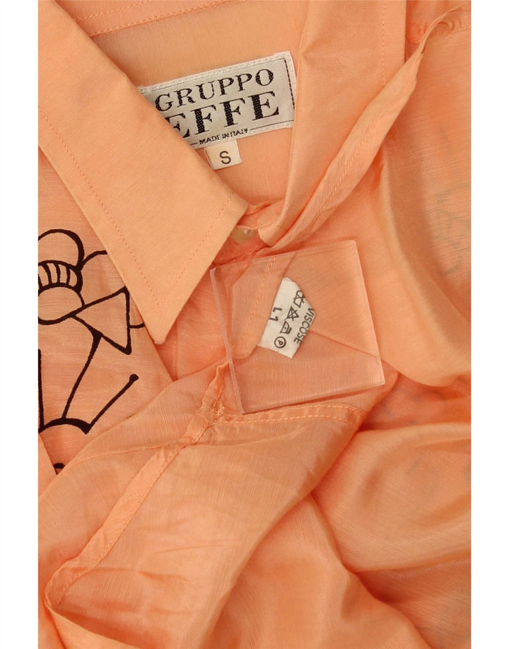 Camicia a maniche corte con grafica da uomo VINTAGE piccola viscosa arancione