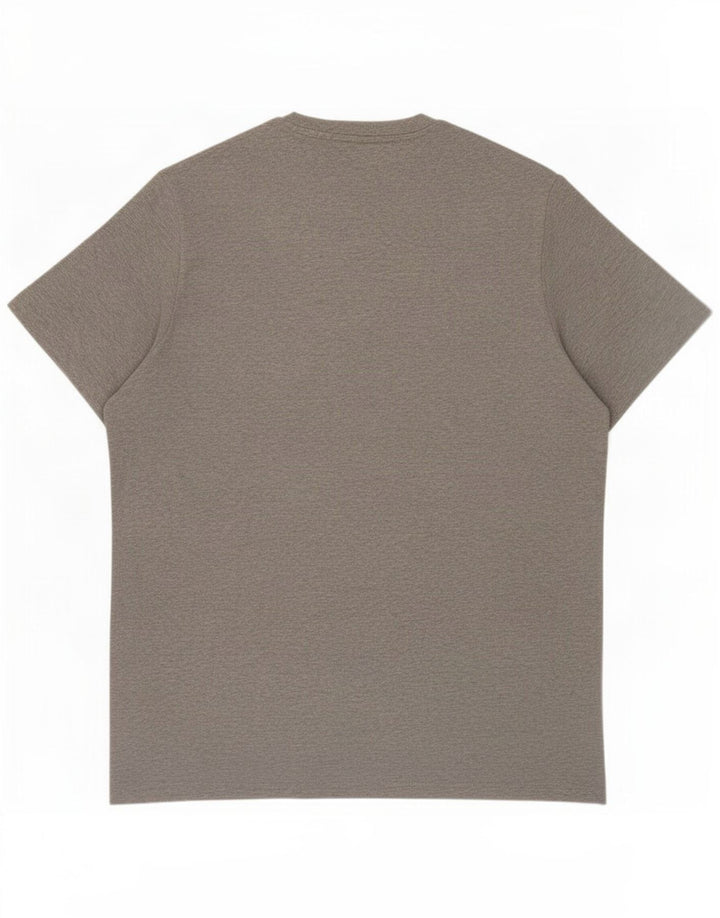 T-shirt da uomo Weird Fish Top grande in cotone grigio