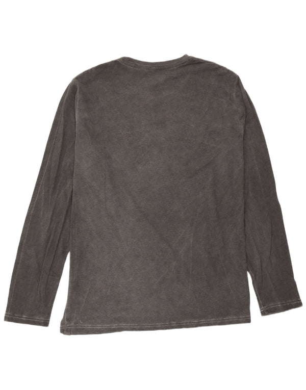 Canottiera da uomo Rifle a maniche lunghe grande in cotone grigio