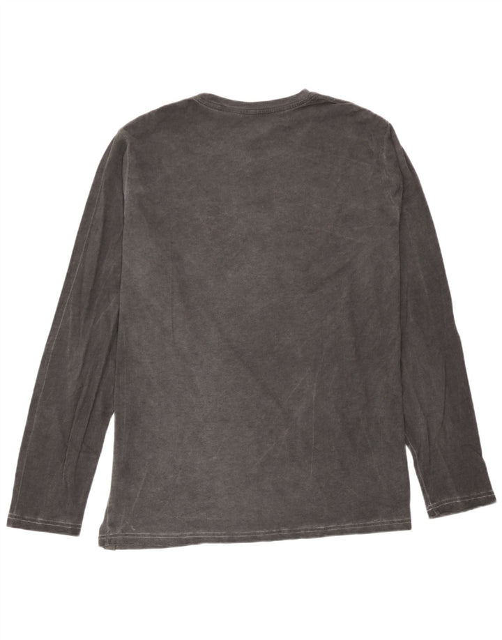 Canottiera da uomo Rifle a maniche lunghe grande in cotone grigio
