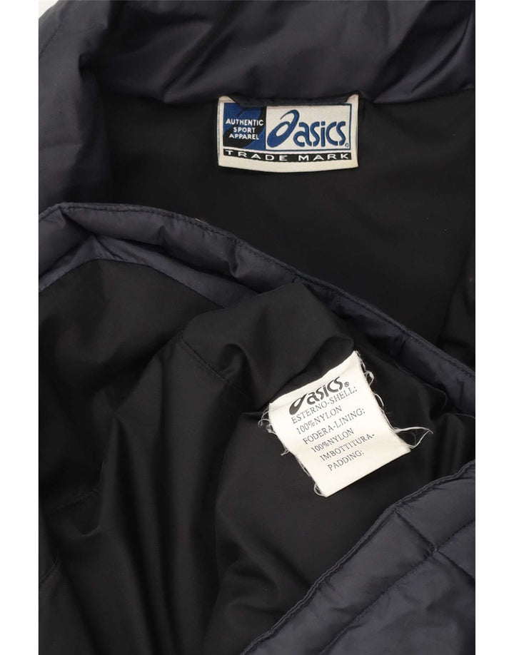 Gilet imbottito da uomo Asics UK 40 grande in nylon blu navy