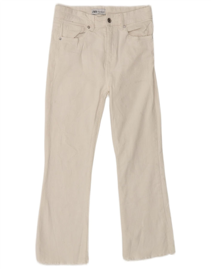 Jeans bootcut da donna Zara a vita alta EU 38 piccoli W28 L25 bianchi
